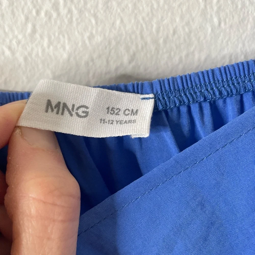 MNG by Mango Blue‎ Ruffle Jumpsuit 11-12